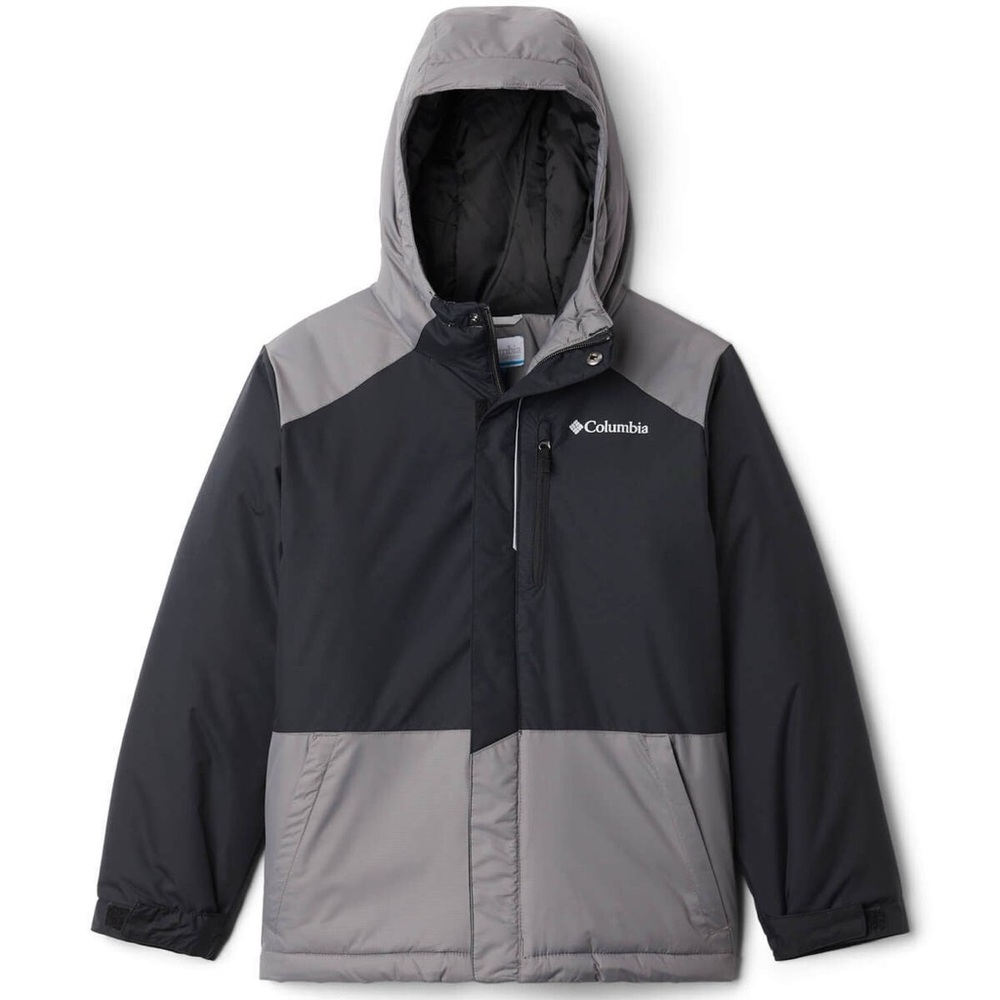 Columbia Boys Grey/Black Waterproof Insulated Winter Jack Sz M (10/12)